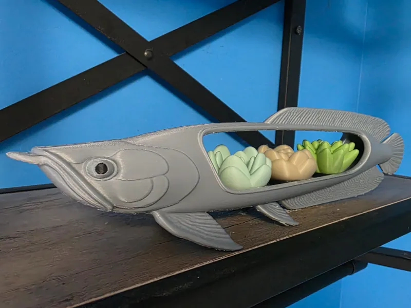 Silver Arowana Decorative Planter