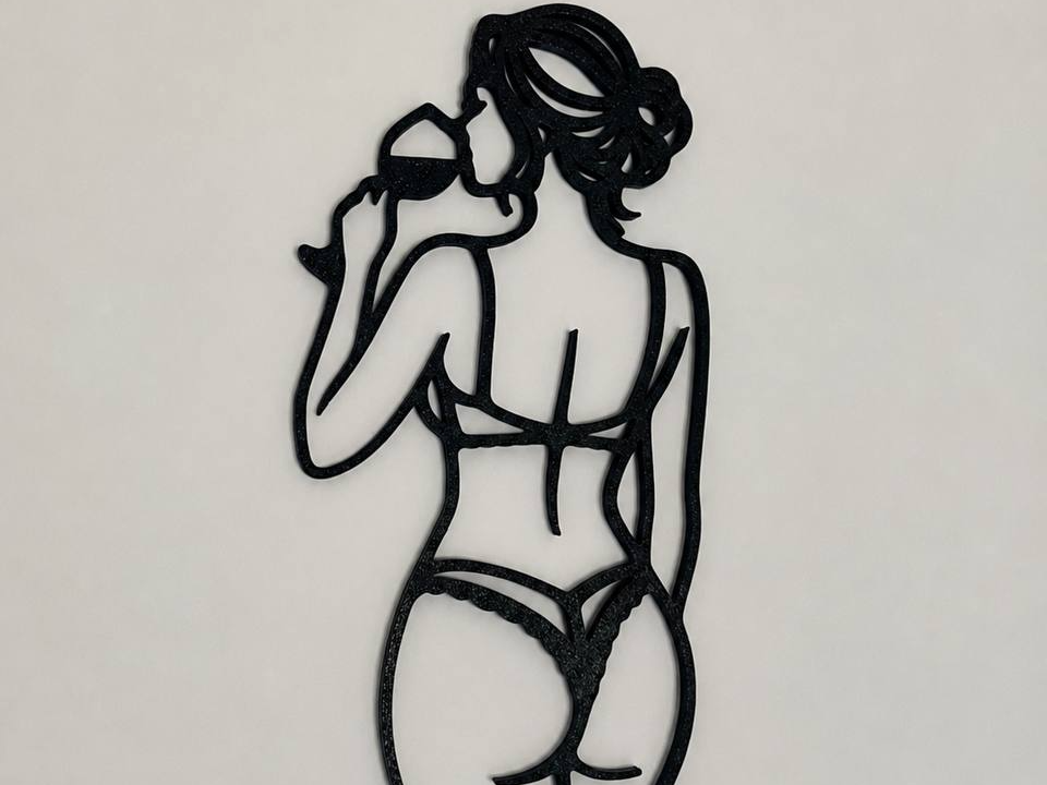 Donna in Line Art da Parete 