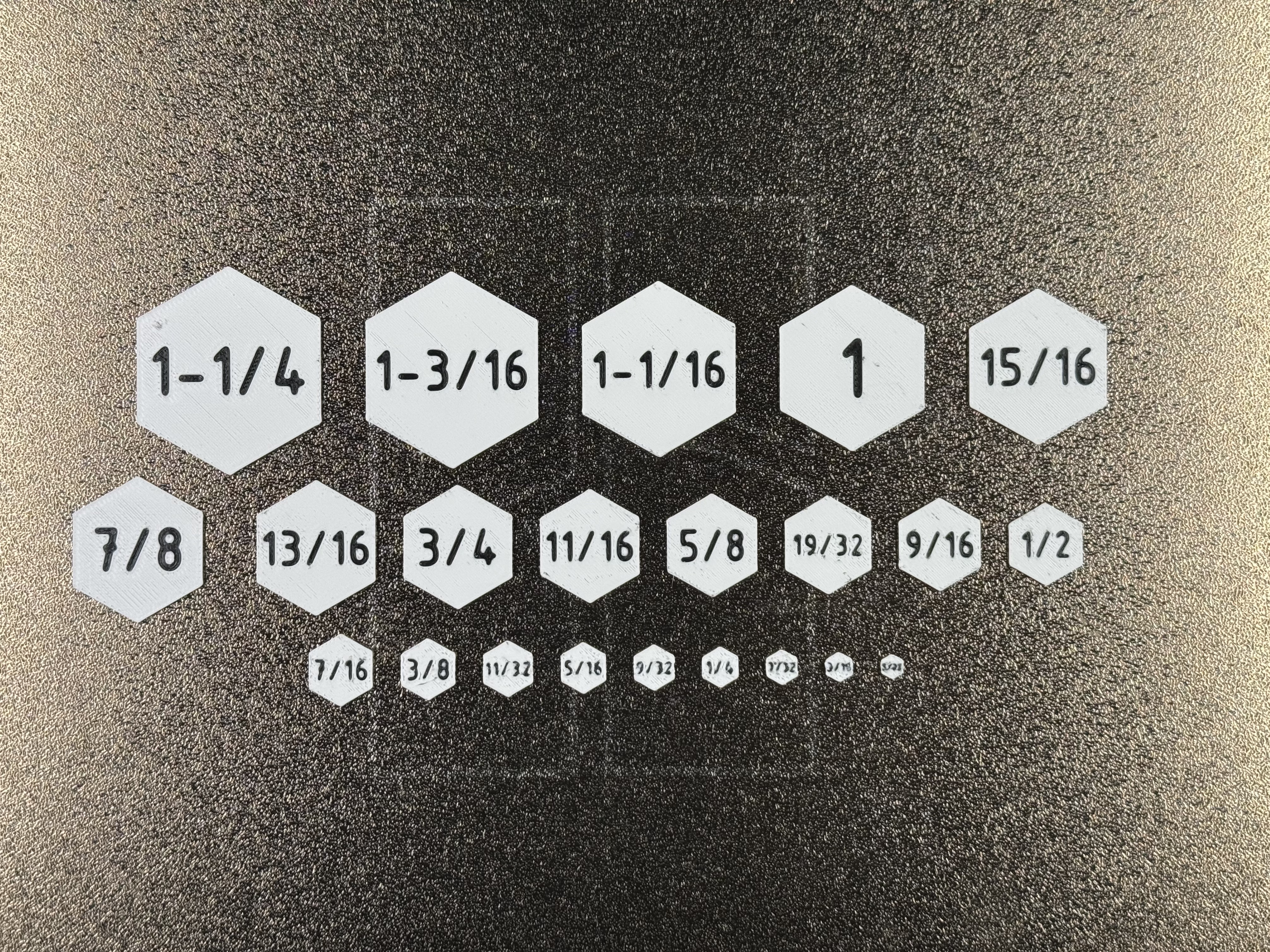 Miniatura 1 do modelo 3D Hexagonal Socket Identification Tag/Label (INCH)