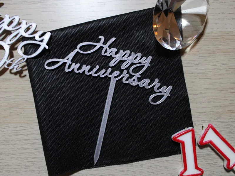 Happy Anniversary Cake Topper