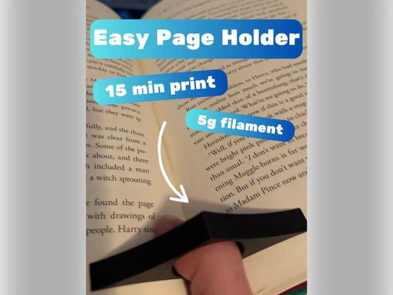 One Finger Easy Page Holder