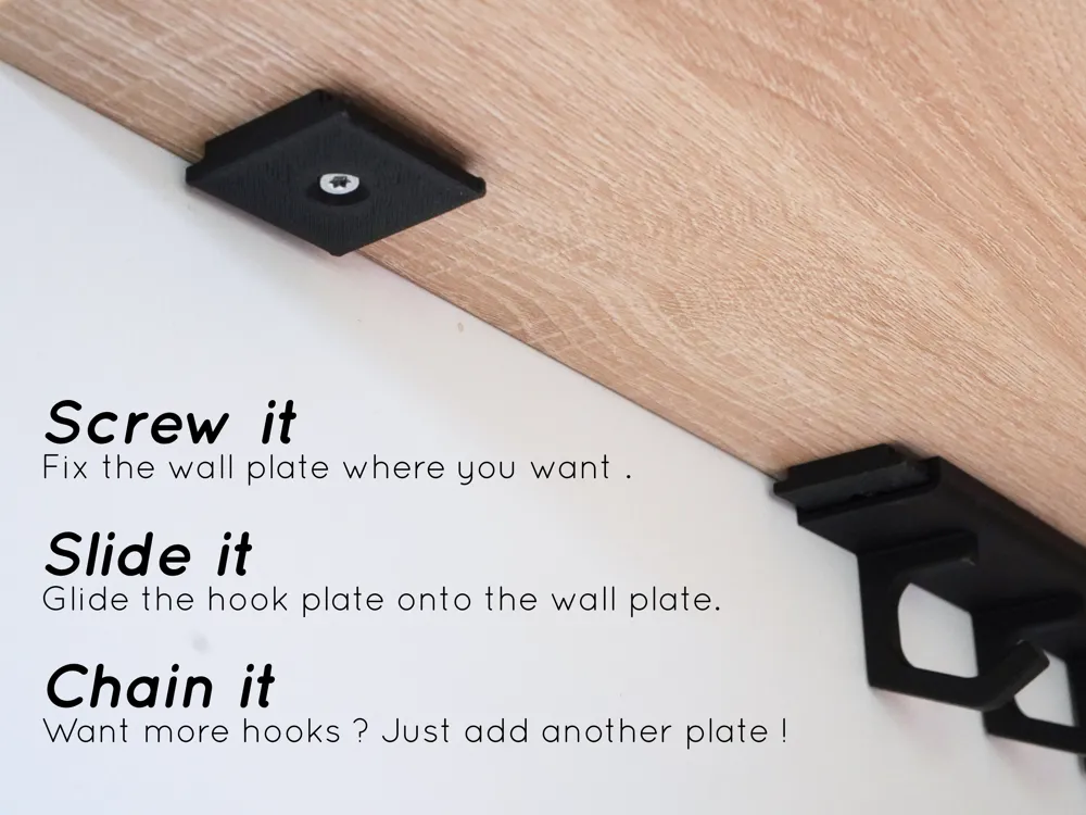 Système modulaire de crochet mural extensible - Modèle d'Impression 3D ...