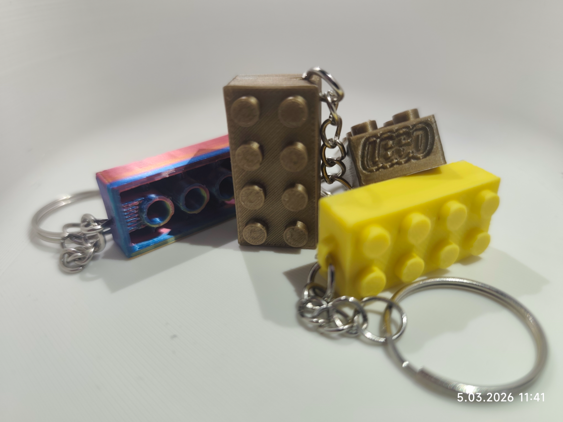 Legos brick keychain