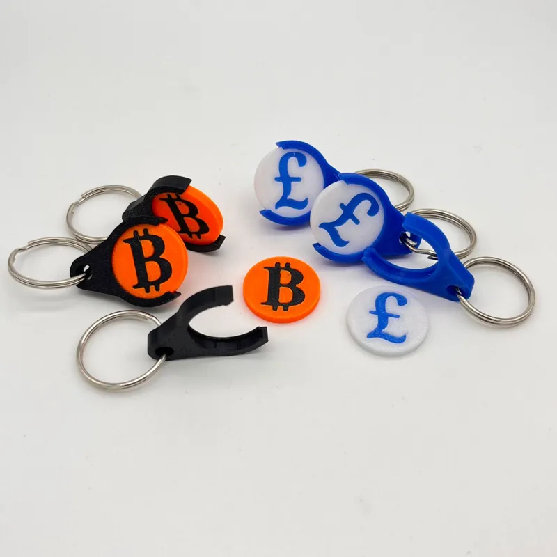 removable shopping cart keychain £1