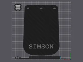 Spritzschutz mit Simson Schriftzug