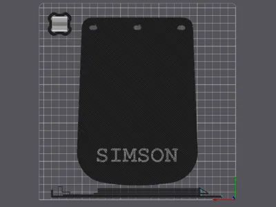 Splash guard with Simson lettering