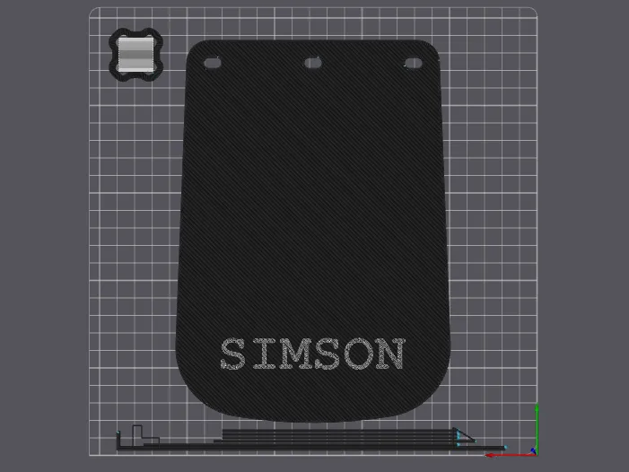Spritzschutz mit Simson Schriftzug