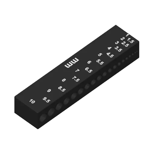 Metric Drill Bit Stand (Multi/Single Color) by Arjen MakerWorld