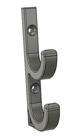 Hang your bags! Double U-hook wall mount