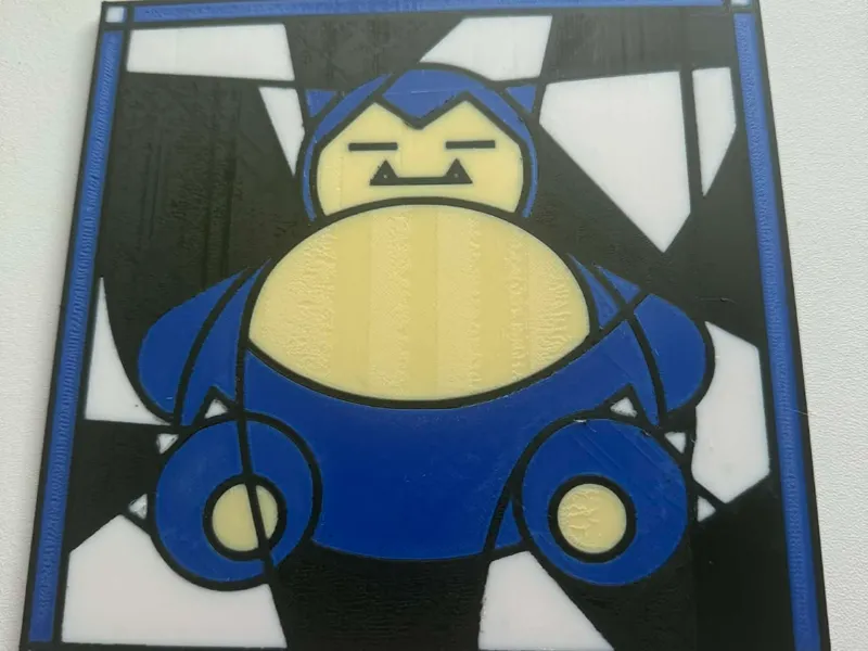 Snorlax stained glass