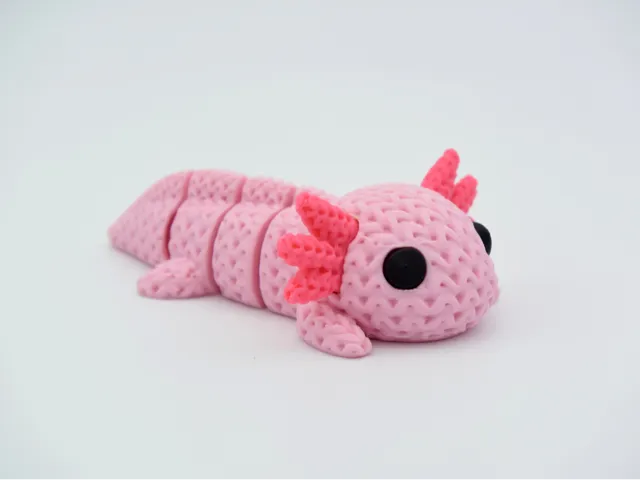 Knitted Articulated Axolotl