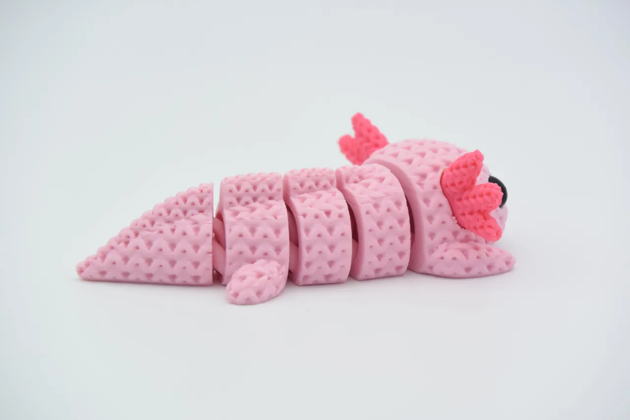 Knitted Articulated Axolotl view 3