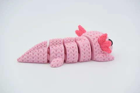 Knitted Articulated Axolotl view 3