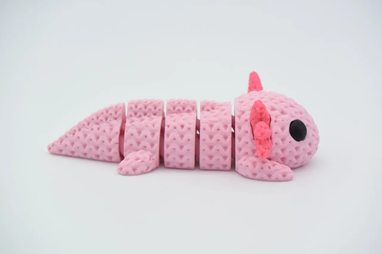 Knitted Articulated Axolotl view 2