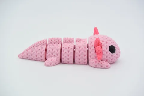 Knitted Articulated Axolotl view 2