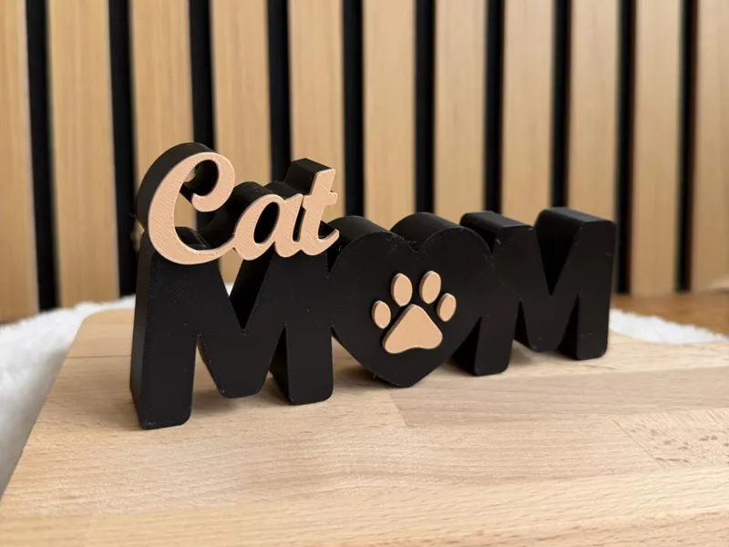 Schriftzug Cat Mom / Katzen Mama