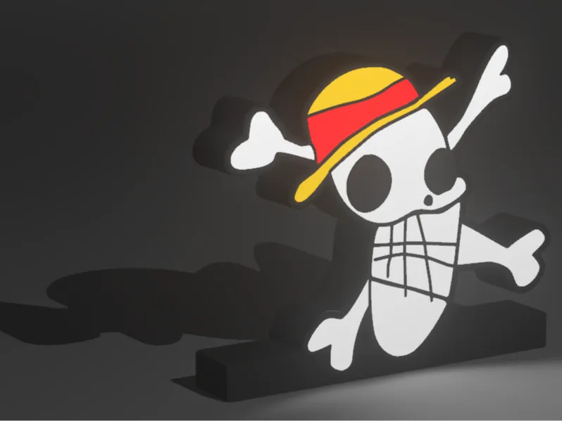 Lampbox One Piece - 1er drapeau Luffy
