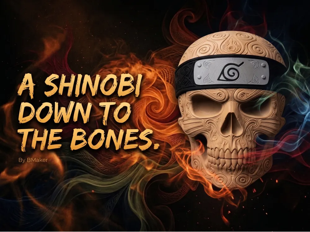 Accesorio para impresora 3D: Naruto Skull Wall Art - No AMS - Fan art. Referencia del modelo original.