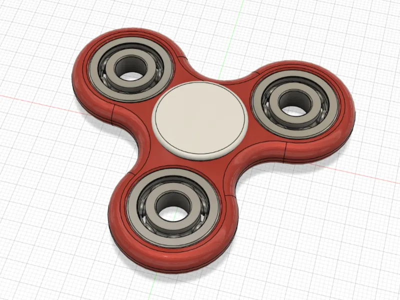 Rounded Tri-Fidget Spinner 608 Bearings 