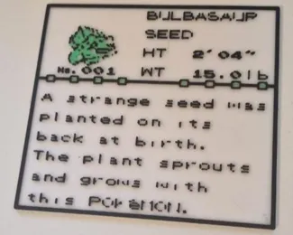 Bulbasaur pokemon pokedex entry