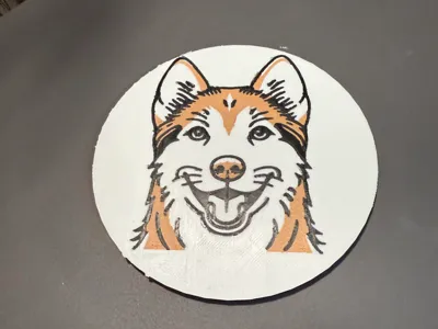 Brown Husky Coaster