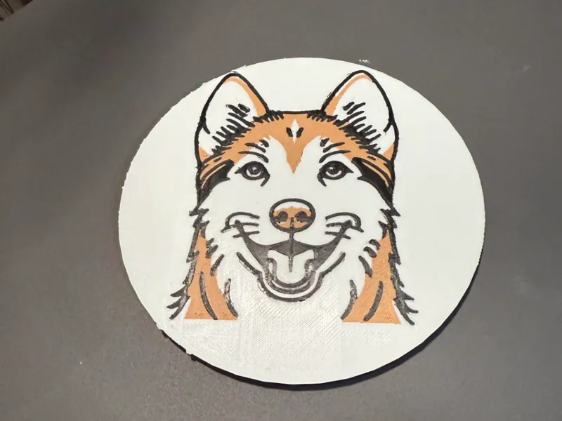 Brown Husky Coaster