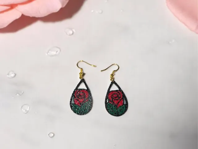 Another rose in a drop earrings