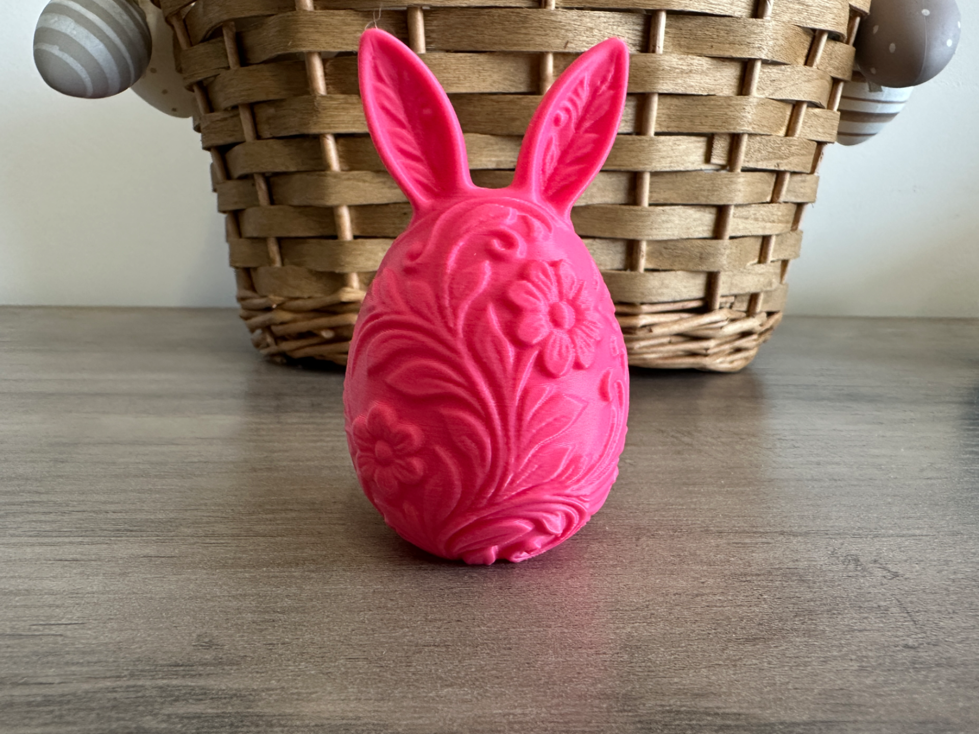 Floral easter egg with ears