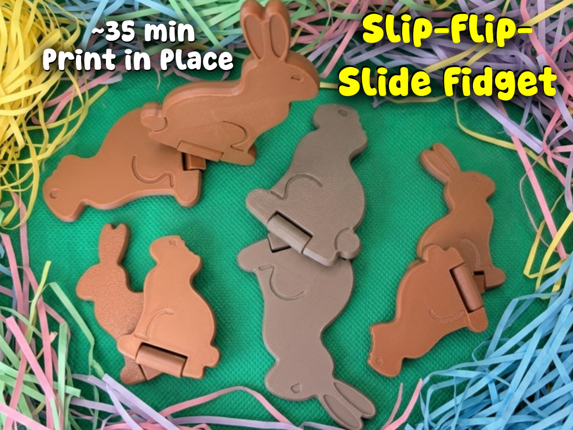 Chocolate Easter Bunny Slider + Flip Fidget