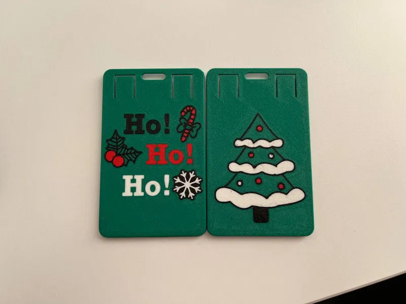 Festive Badge Holders: Christmas Tree & Ho Ho Ho!