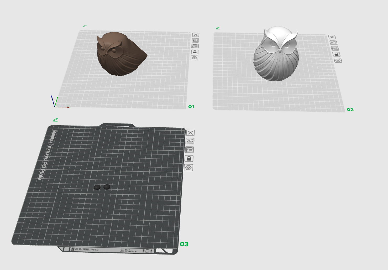 Miniatura 2 do modelo 3D Eulen Duo Black & White