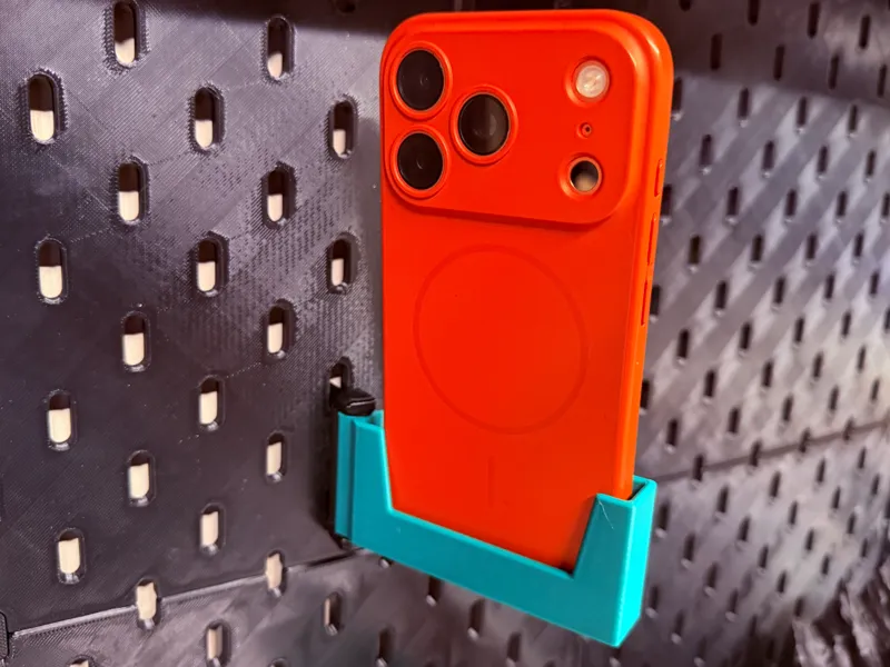 Skadis Swivel Phone Mount. Great for video!