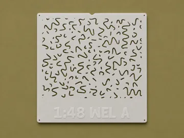 Modelo para impresión 3D: WWII Luftwaffe Wellenmuster Stencils 1:24–1:72 — vista de referencia 2
