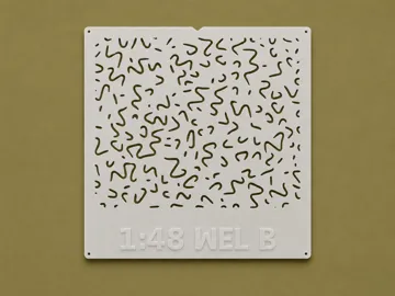 Modelo para impresión 3D: WWII Luftwaffe Wellenmuster Stencils 1:24–1:72 — vista de referencia 3