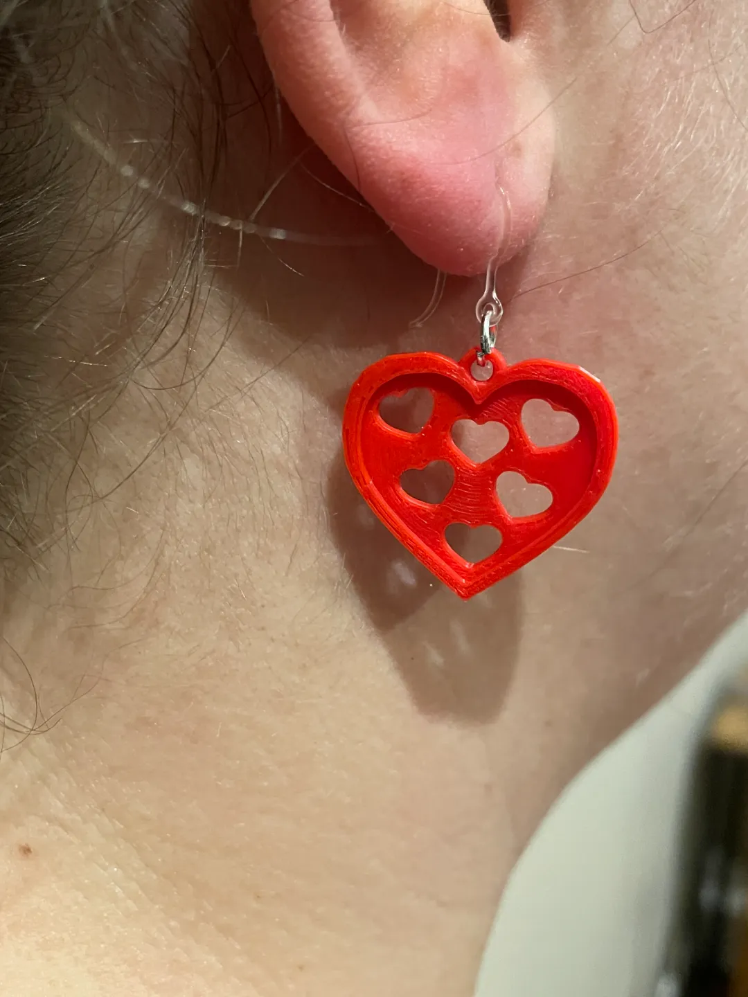 Cutaway Heart Earrings view 3