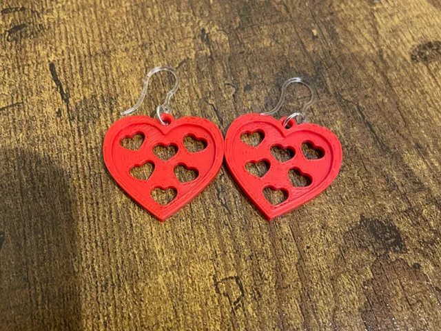 Cutaway Heart Earrings