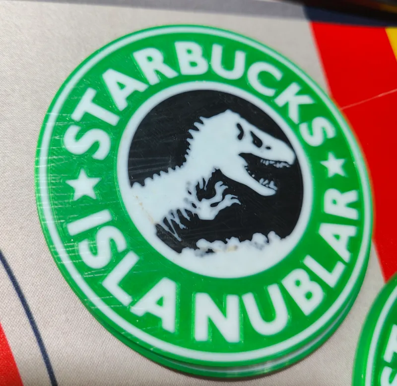 Isla Nublar Starbucks coasters
