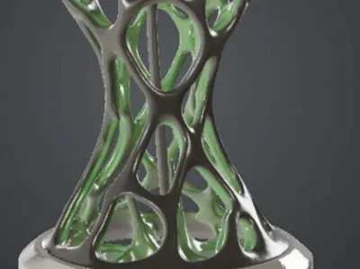 Organic Voronoi Headphone Stand