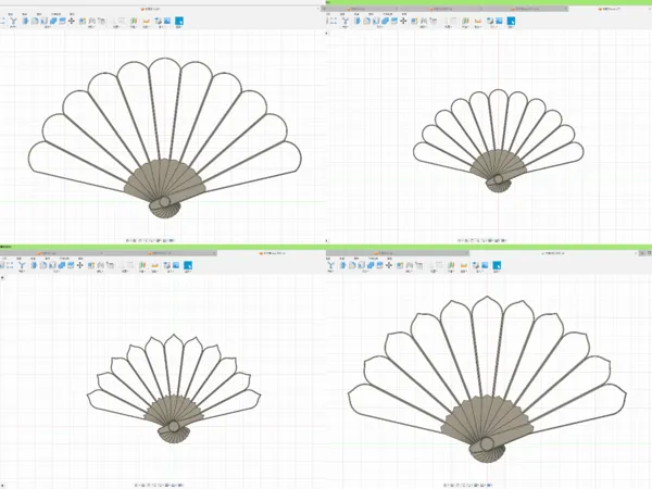 Squelettes d'éventails pliants + outils de fabrication