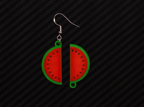Earrings Watermelon M03 - 20 min print time