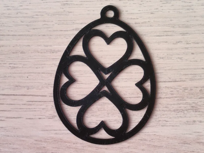 Easter Decoration - Lucky Clover Hearts Pendant