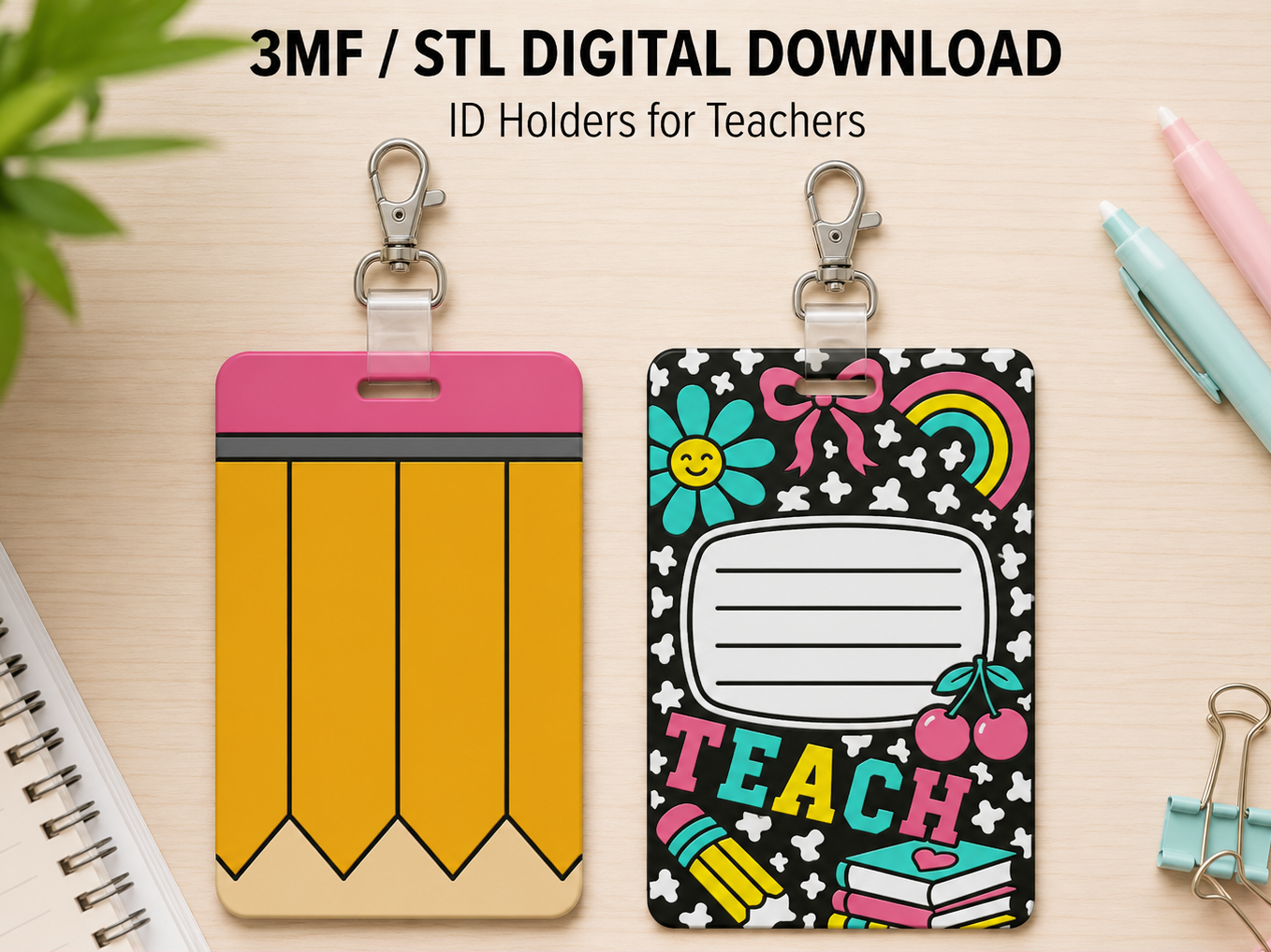 Custom Teacher ID Badge - 1