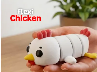 Cute Chicken Keyring which is Movable
