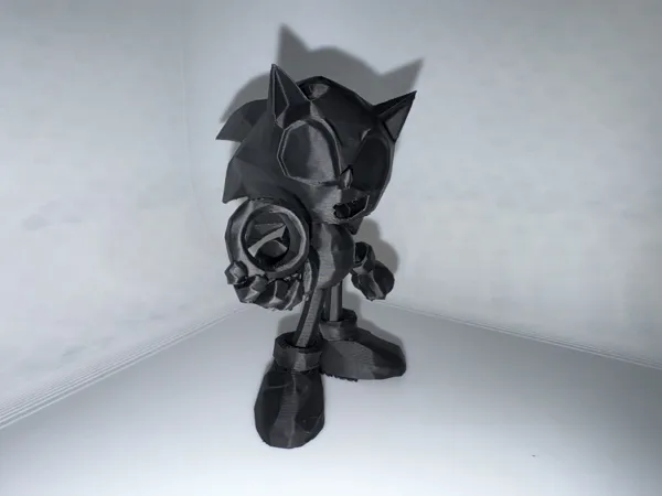 Figurine Sonic low poly