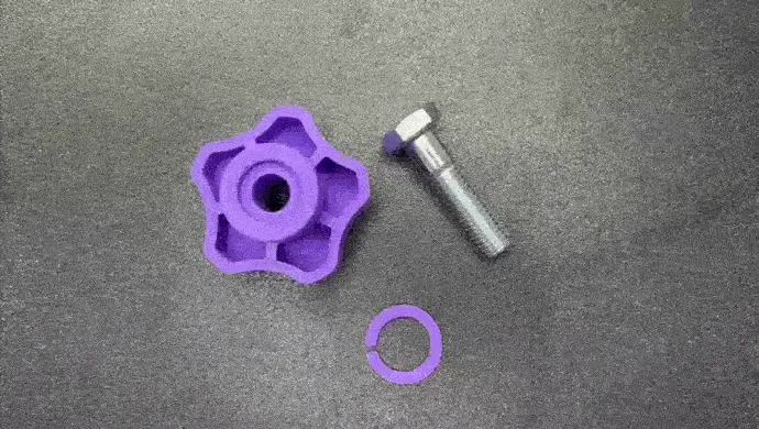 Knob for metric screw M5 to M12 view 2