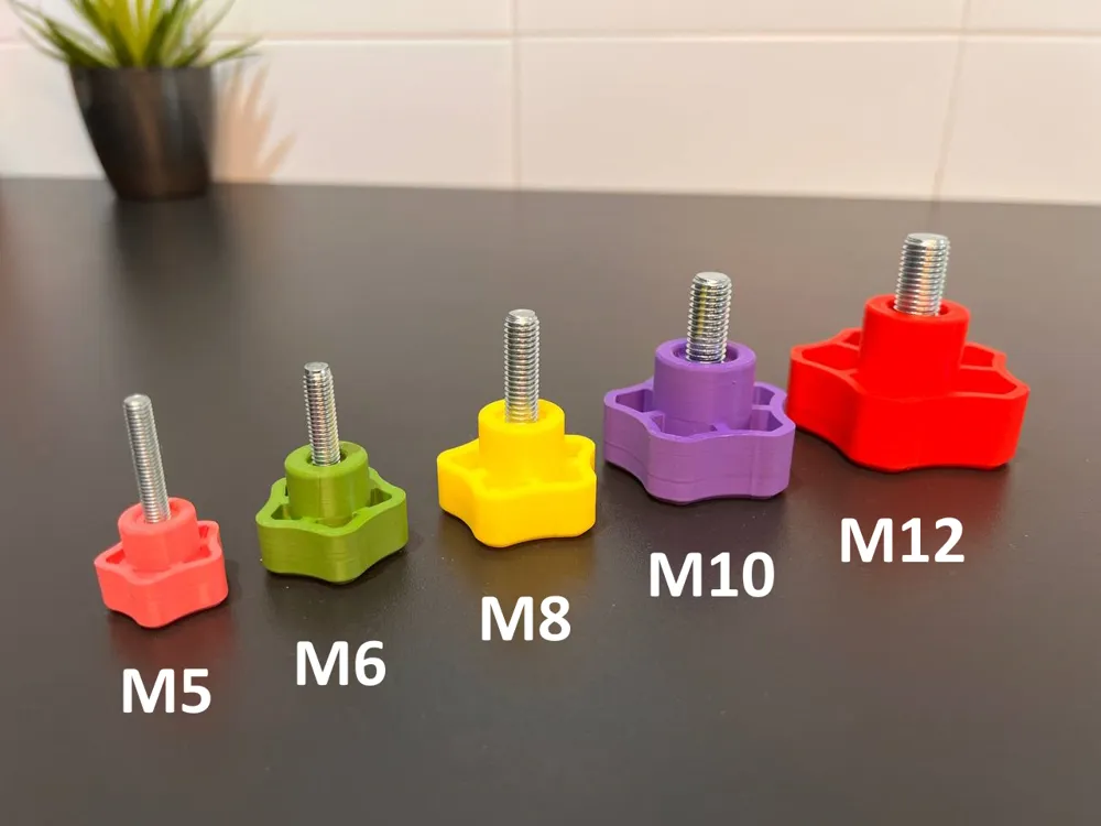 Knob for metric screw M5 to M12 - MakerWorld 3D Model | 3Drop