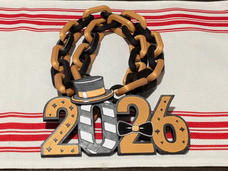 New Year Hype Chain – 2026 Celebration Prop
