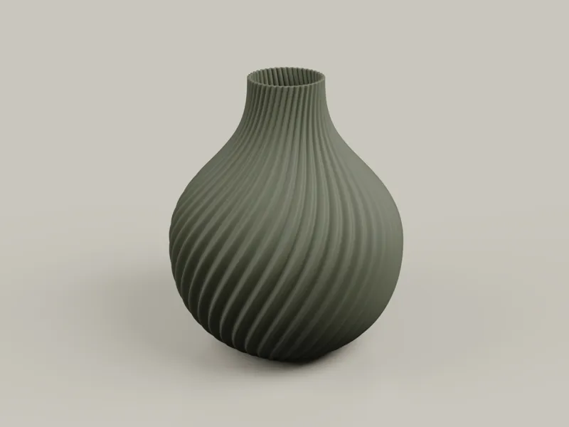 Minimalist Twisted Wave Vase – Modern & Smooth