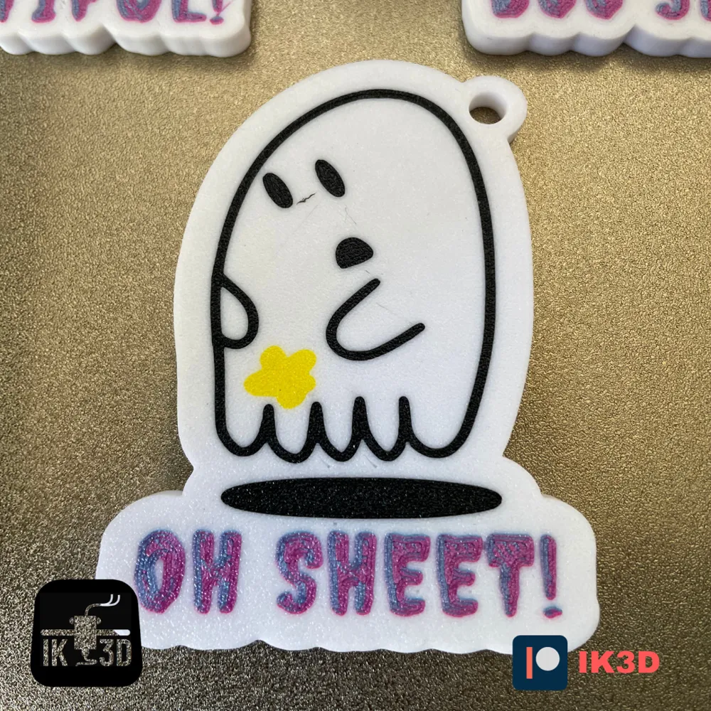 SET OF 3 FUNNY GHOST KEYCHAINS by IK3Digital MakerWorld