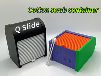 Shutter Lid Qtip container  (Qslide)